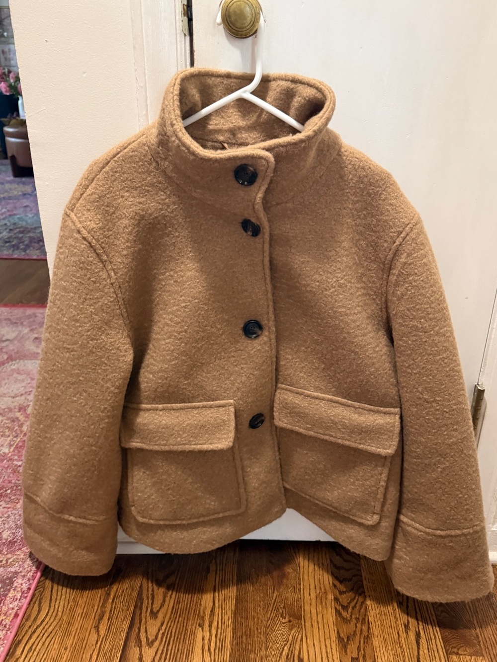 Sam Edelman Stand Collar Pressed Boucle Jacket
